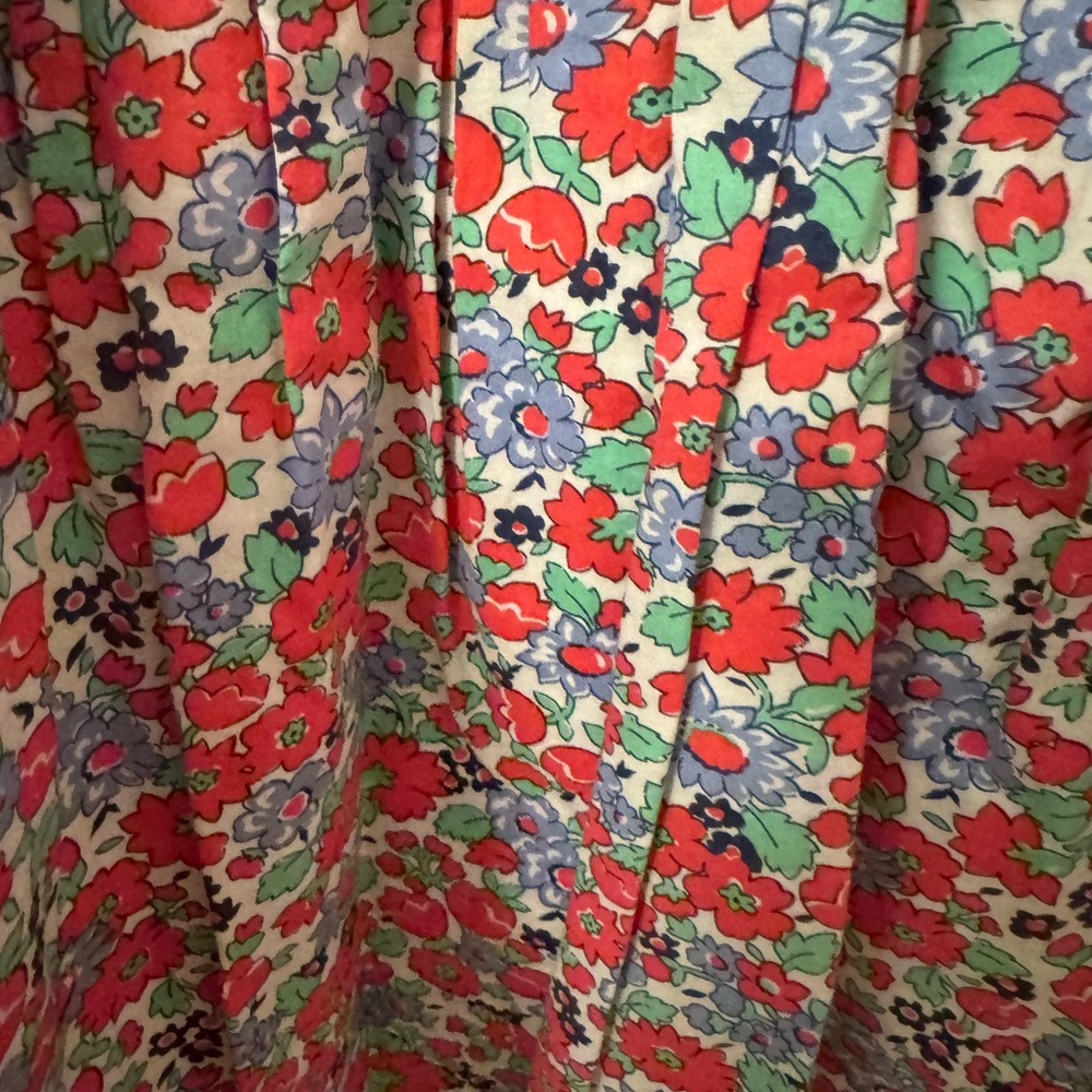 Rachel Riley Red and Blue Floral Dress Peter Pan Collar. Size 4. - Picture 6 of 9